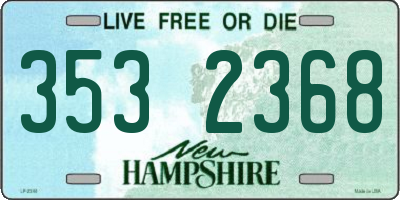 NH license plate 3532368