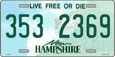 NH license plate 3532369