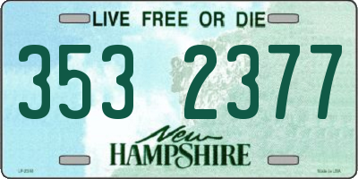 NH license plate 3532377