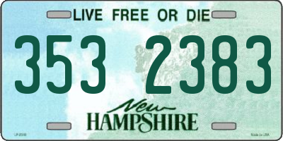 NH license plate 3532383