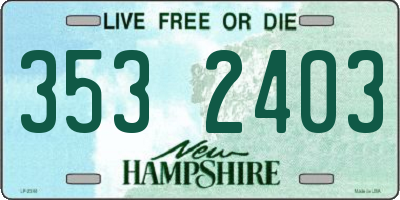 NH license plate 3532403