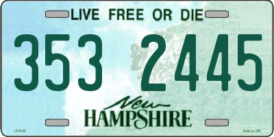 NH license plate 3532445