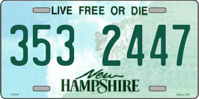 NH license plate 3532447