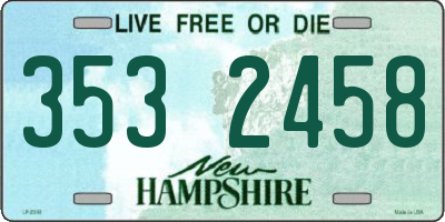 NH license plate 3532458