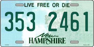 NH license plate 3532461