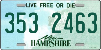NH license plate 3532463
