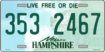 NH license plate 3532467