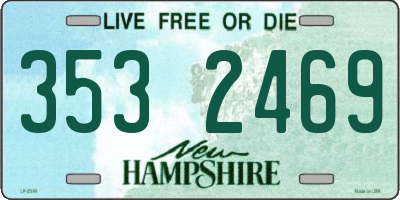 NH license plate 3532469