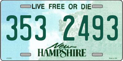 NH license plate 3532493