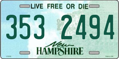 NH license plate 3532494