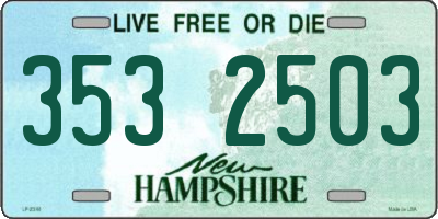NH license plate 3532503