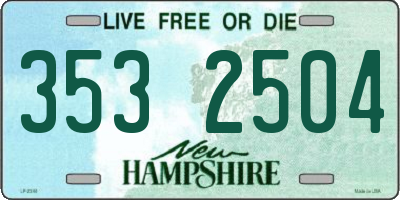 NH license plate 3532504