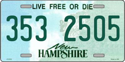 NH license plate 3532505