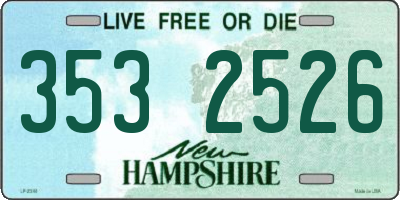 NH license plate 3532526