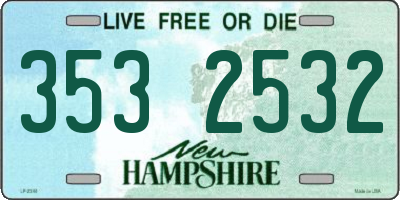 NH license plate 3532532