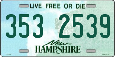 NH license plate 3532539