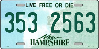 NH license plate 3532563