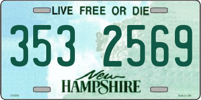 NH license plate 3532569
