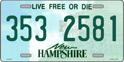NH license plate 3532581