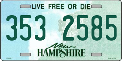 NH license plate 3532585