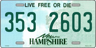 NH license plate 3532603