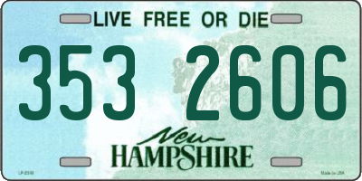 NH license plate 3532606