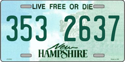 NH license plate 3532637