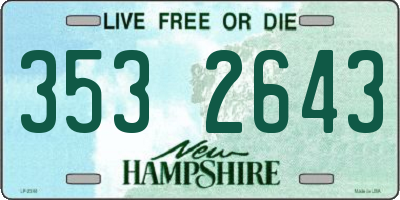 NH license plate 3532643