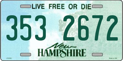 NH license plate 3532672