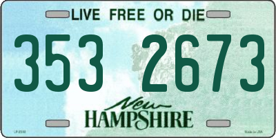 NH license plate 3532673