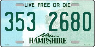 NH license plate 3532680