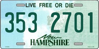 NH license plate 3532701