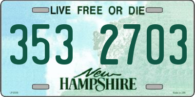 NH license plate 3532703