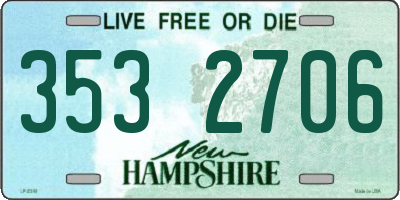 NH license plate 3532706