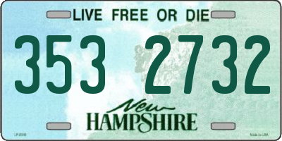 NH license plate 3532732