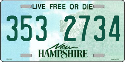 NH license plate 3532734