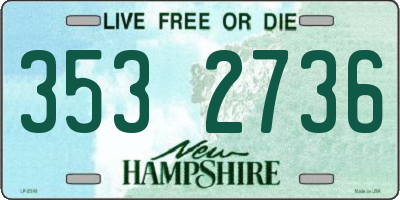 NH license plate 3532736