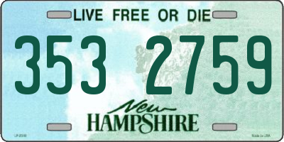 NH license plate 3532759