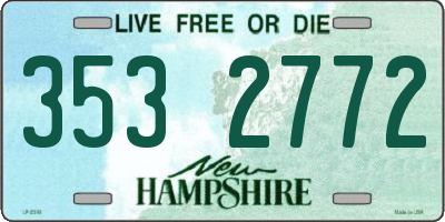 NH license plate 3532772