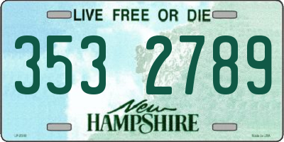 NH license plate 3532789