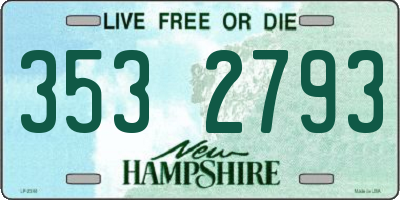 NH license plate 3532793