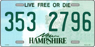 NH license plate 3532796