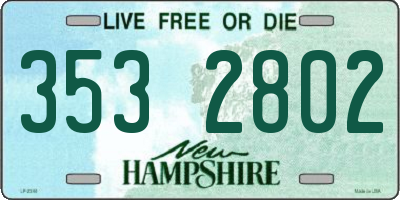 NH license plate 3532802