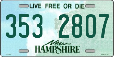 NH license plate 3532807