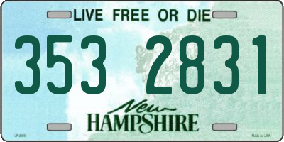 NH license plate 3532831