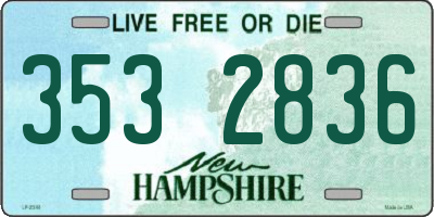 NH license plate 3532836