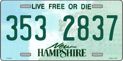 NH license plate 3532837