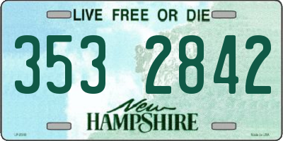 NH license plate 3532842