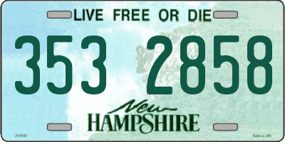 NH license plate 3532858