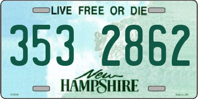 NH license plate 3532862